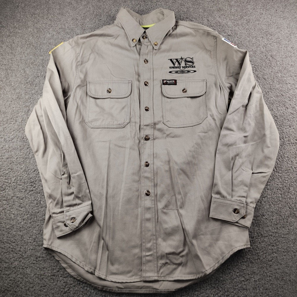 MCR Safety FR Shirt Mens Large Gray Summit Breeze Vented Flame Resistant